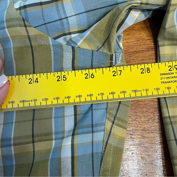 Eddie Bauer tan gray plaid button down long sleeve shirt size 2XL - Picture 5 of 6